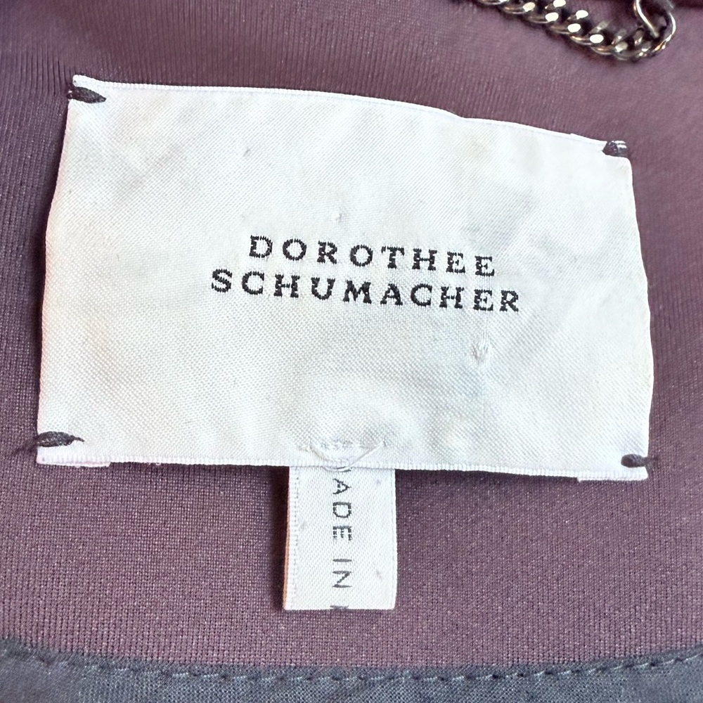 DOROTHEE SCHUMACHER Emotional Essence Brown Jacket Pant SUIT TWO PIECES 2/ 4 - Picture 9 of 11